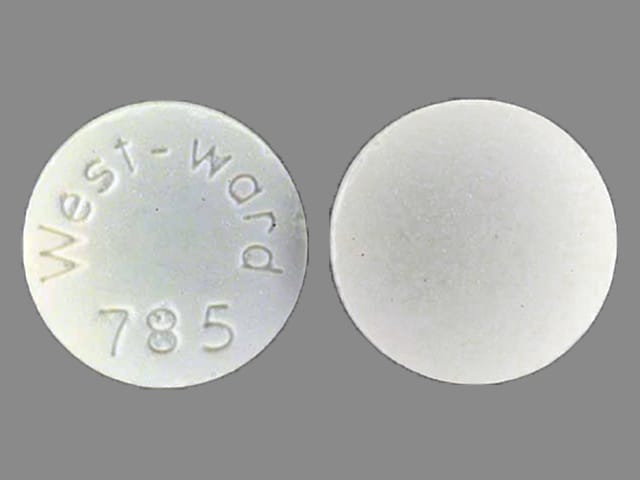 Image 1 - Imprint West-ward 785 - aspirin/butalbital/caffeine 325 mg / 50 mg / 40 mg