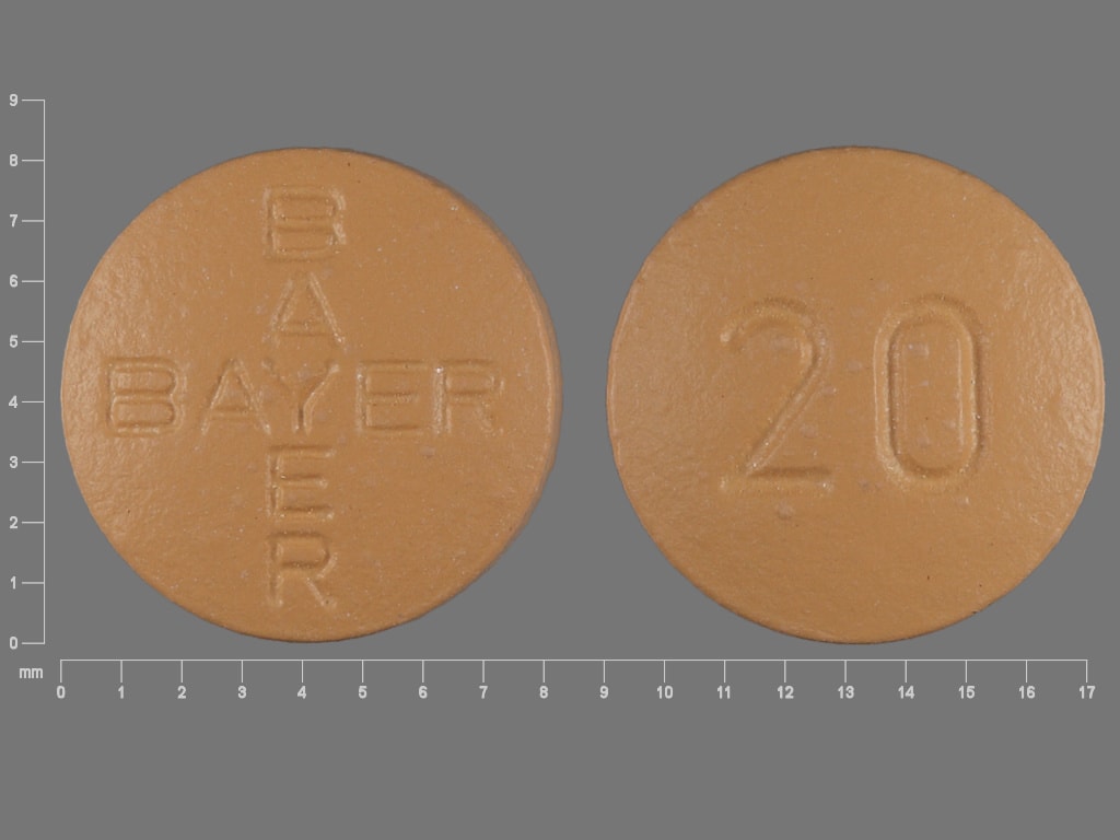 Pill Finder BAYER BAYER 20 Orange Round