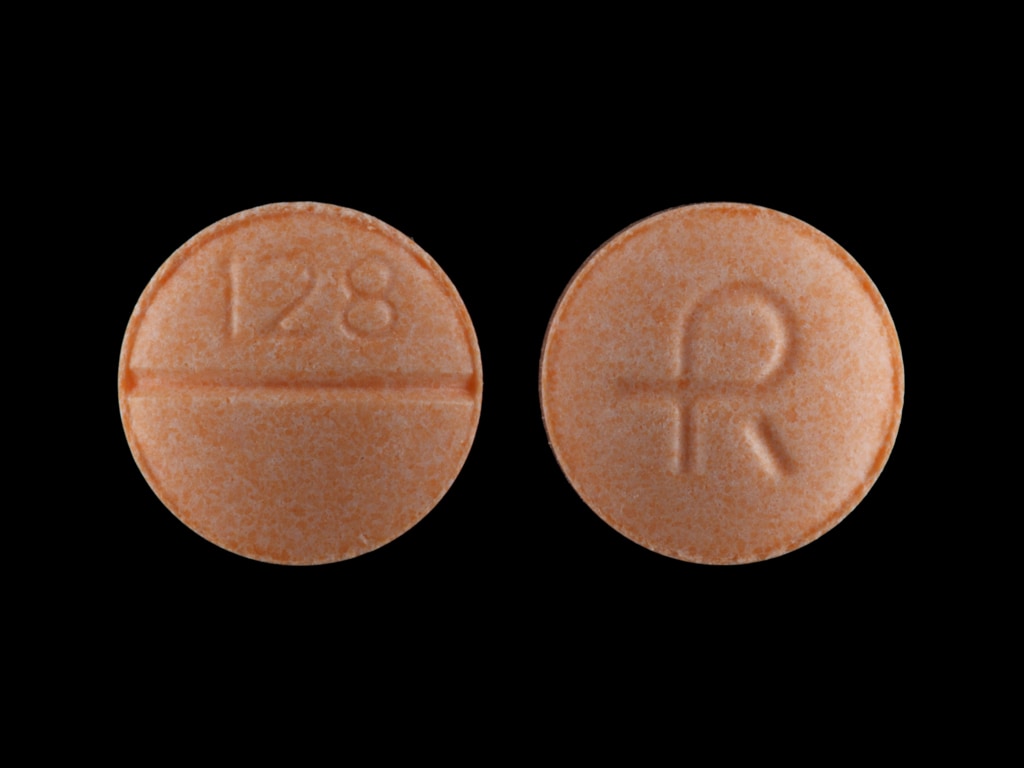 Pill Finder: 128 R Orange Round 