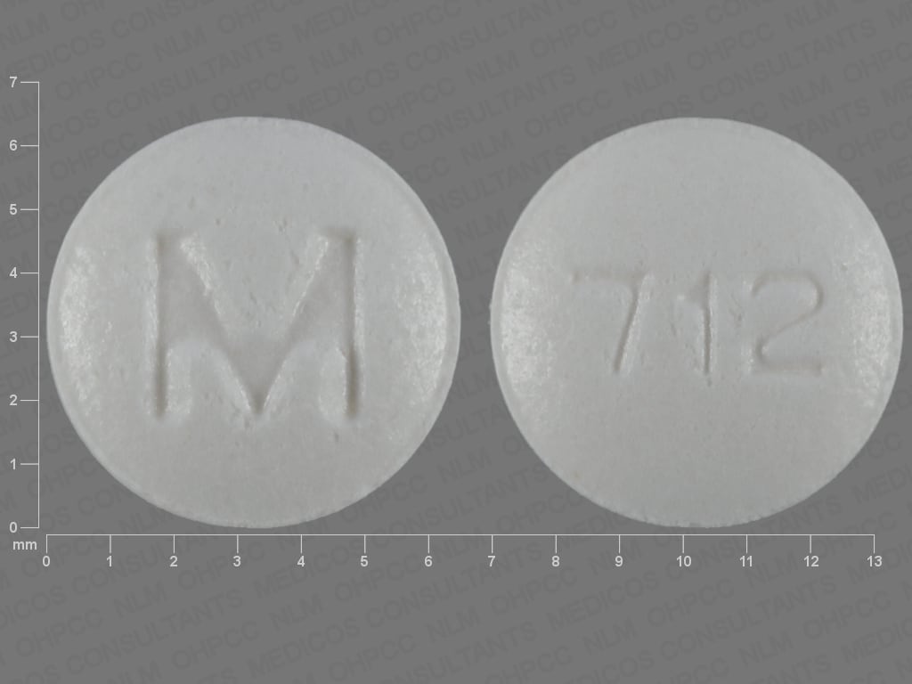 Imprint M 712 - enalapril/hydrochlorothiazide 5 mg / 12.5 mg