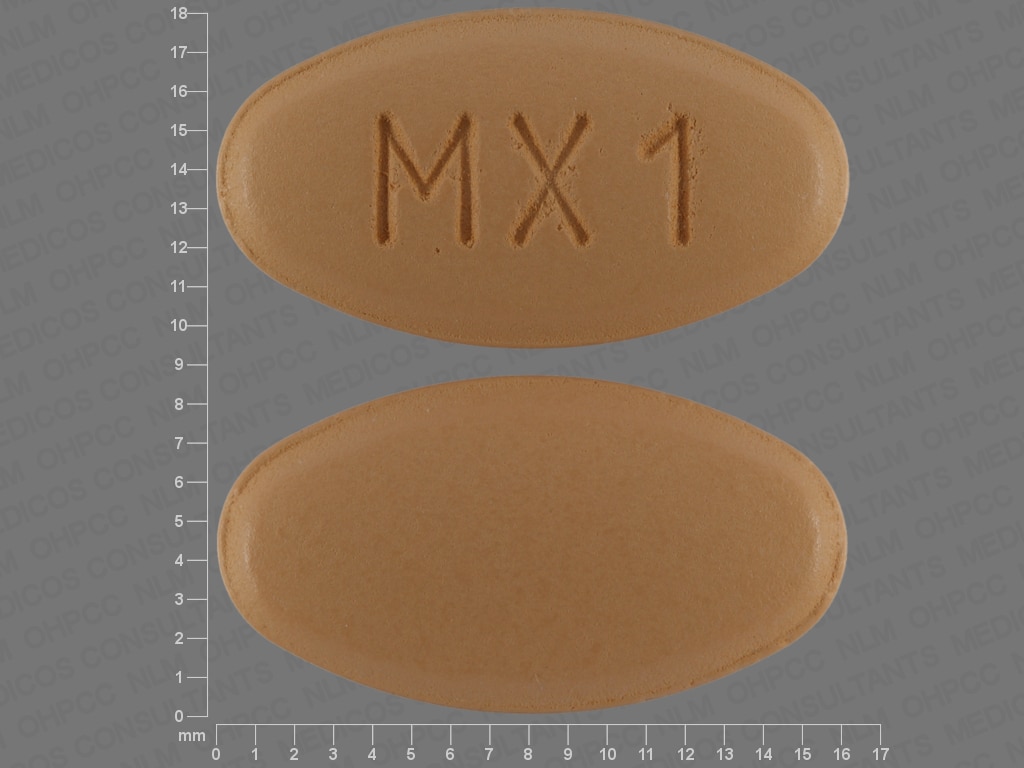 Pill Finder MX1 Peach Elliptical / Oval
