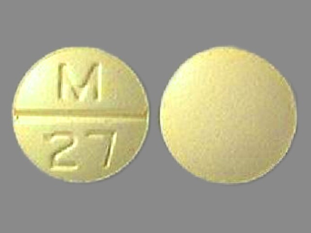 Imprint M 27 - chlorthalidone/clonidine 15 mg / 0.2 mg