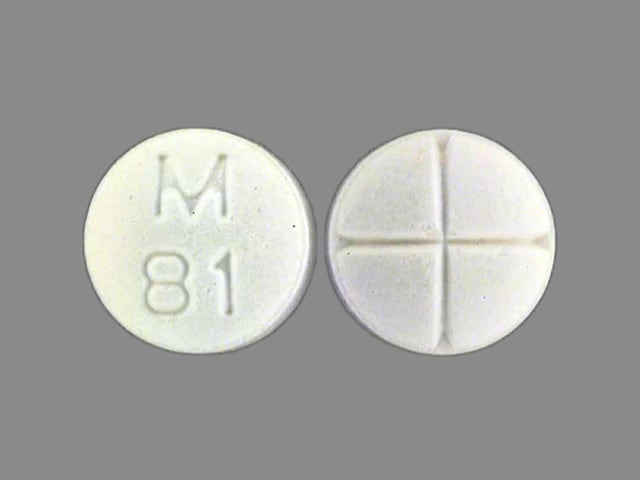 Imprint M 81 - captopril/hydrochlorothiazide 25 mg / 15 mg