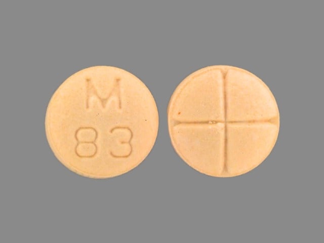 Imprint M 83 - captopril/hydrochlorothiazide 25 mg / 25 mg