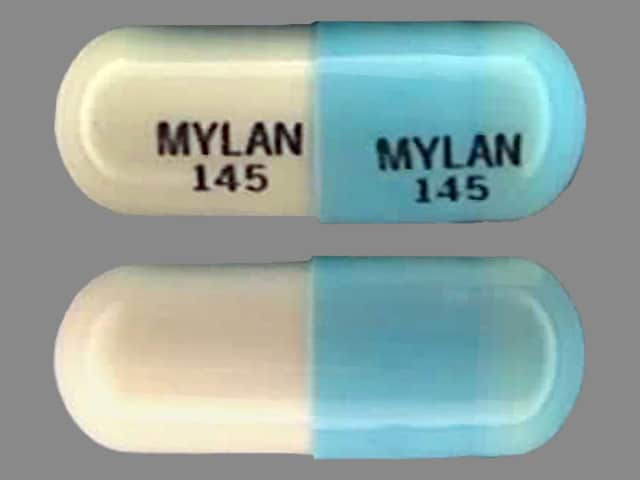 Imprint MYLAN 145 MYLAN 145 - doxycycline 50 mg