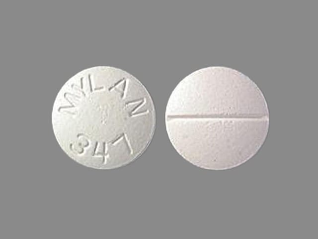 Imprint MYLAN 347 - hydrochlorothiazide/propranolol 25 mg / 80 mg