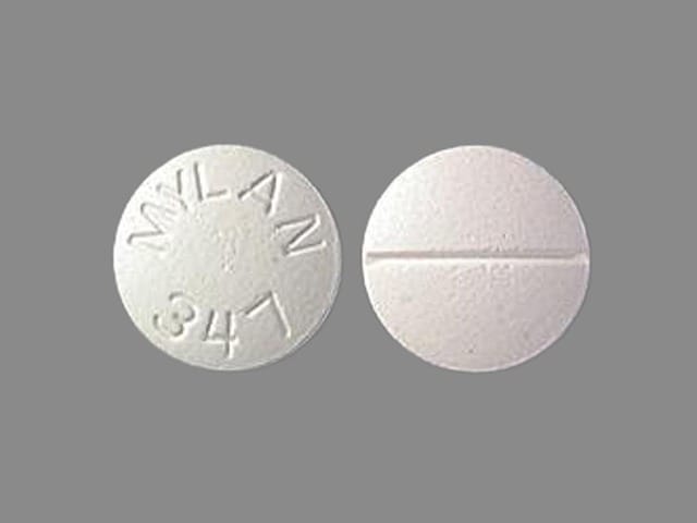 Image 1 - Imprint MYLAN 347 - hydrochlorothiazide/propranolol 25 mg / 80 mg