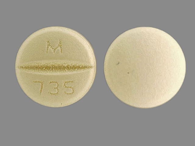 Image 1 - Imprint M 735 - benazepril/hydrochlorothiazide 10 mg / 12.5 mg