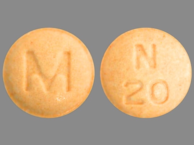 Imprint M N 20 - ropinirole 2 mg