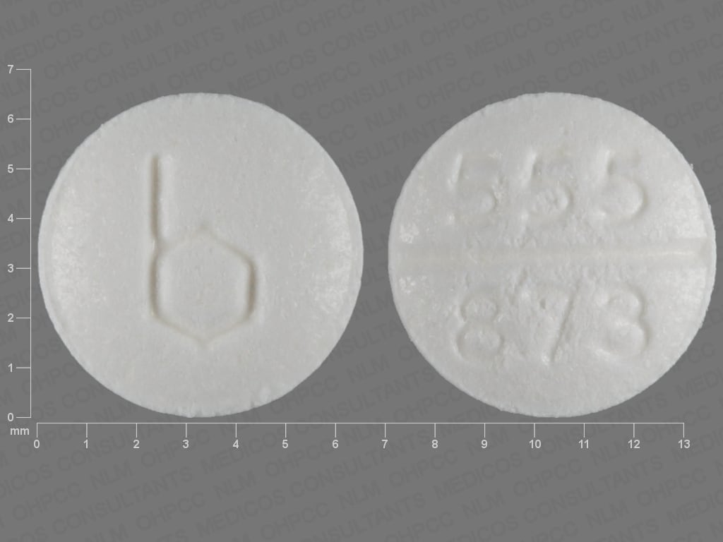 Image 1 - Imprint b 555 873 - medroxyprogesterone 5 mg