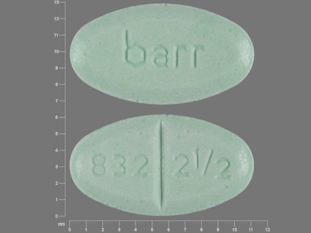 Image 1 - Imprint barr 832 2 1/2 - warfarin 2.5 mg