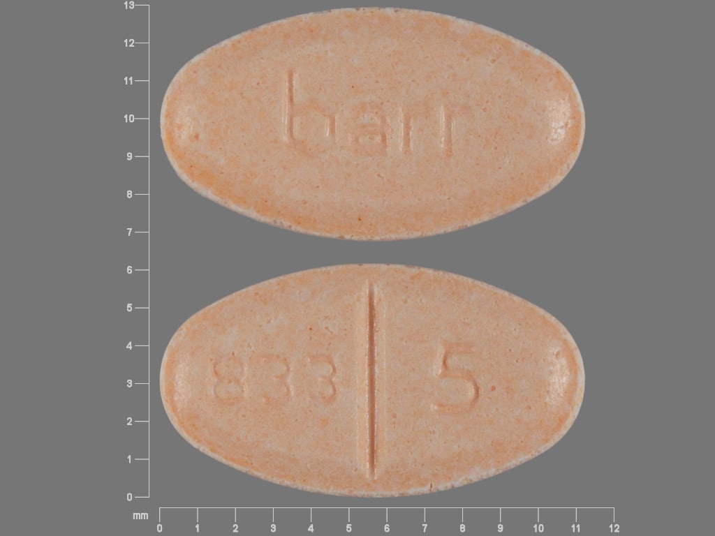 Image 1 - Imprint barr 833 5 - warfarin 5 mg