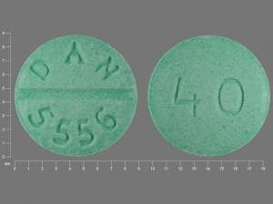 Image 1 - Imprint 40 DAN 5556 - propranolol 40 mg