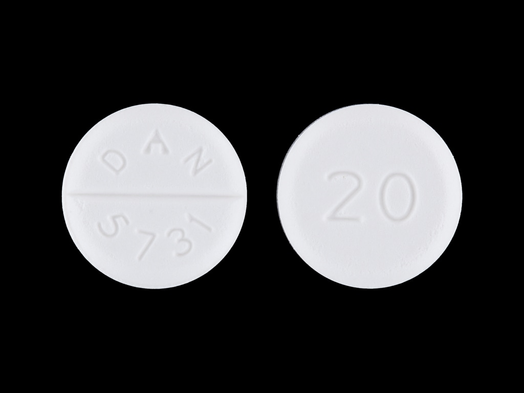 Imprint 20 DAN 5731 - baclofen 20 mg