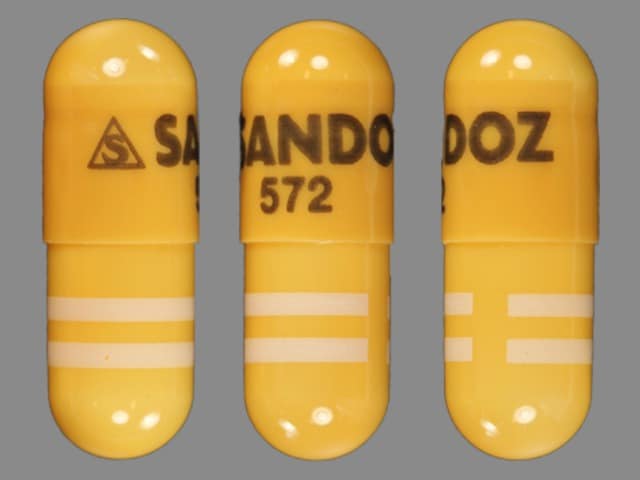 Imprint S SANDOZ 572 - amlodipine/benazepril 5 mg / 10 mg