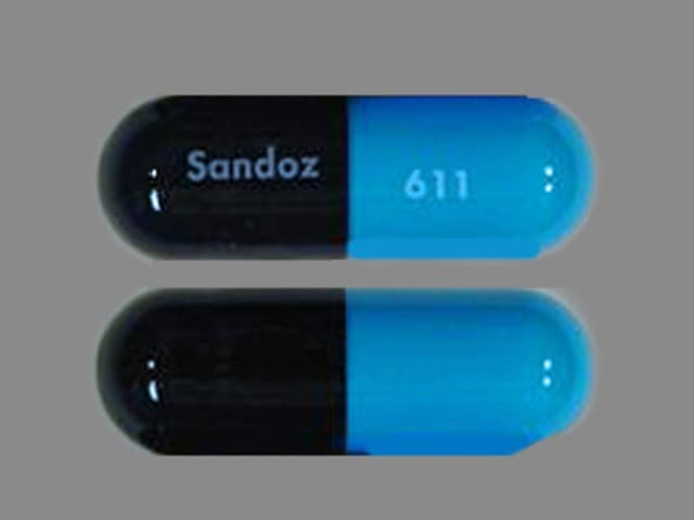 Imprint Sandoz 611 - cefadroxil 500 mg