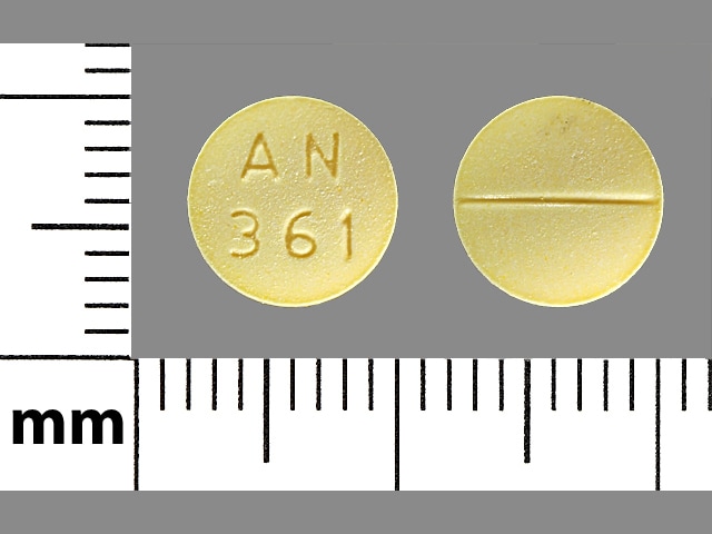 Imprint AN 361 - folic acid 1 mg