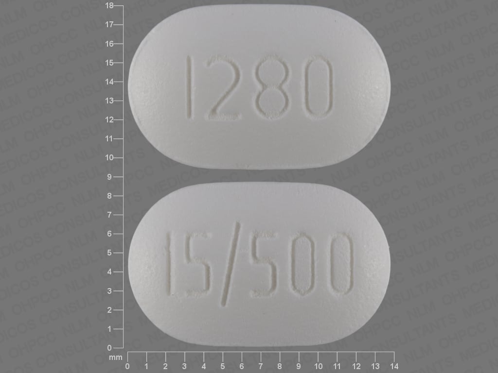 15/500 1280 - Metformin Hydrochloride and Pioglitazone Hydrochloride