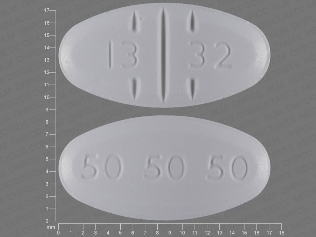 Pill Finder 13 32 50 50 50 White Elliptical / Oval