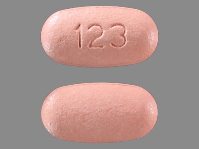 Imprint 123 - Atripla efavirenz 600mg /  emtricitabine 200mg / tenofovir disoproxil fumarate 300mg