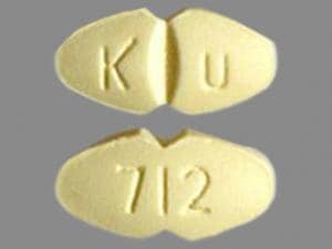 Imprint K U 712 - hydrochlorothiazide/moexipril 12.5 mg / 7.5 mg