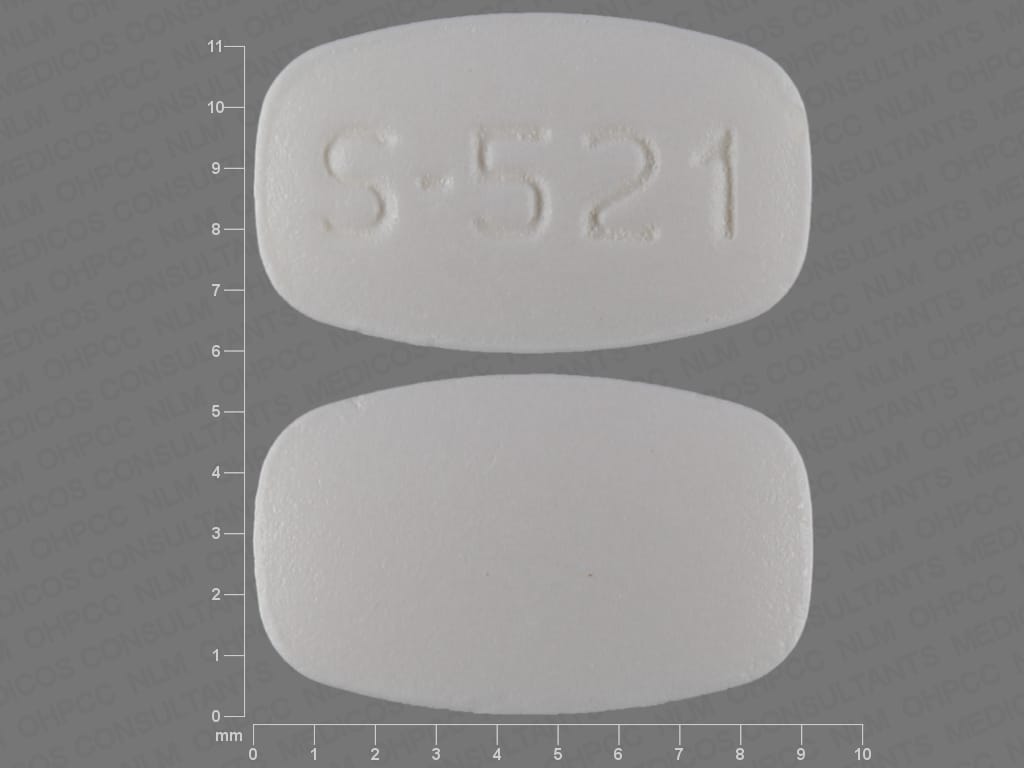 Image 1 - Imprint S 521 - cetirizine 10 mg