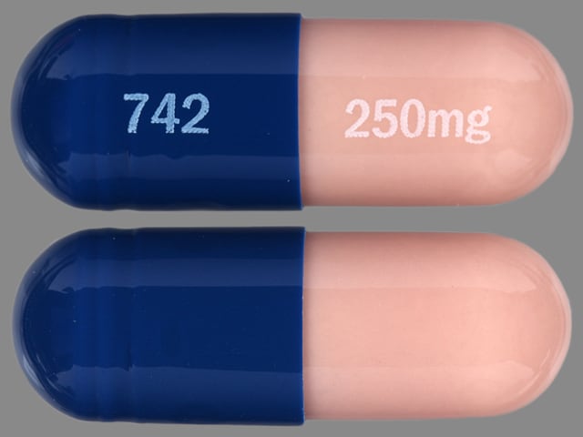 Imprint 742 250 mg - vancomycin 250 mg (base)