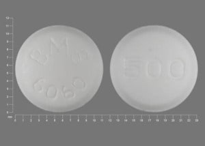 Image 1 - Imprint BMS 6060 500 - Glucophage 500 mg