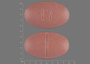 Imprint 17 - moexipril 7.5 mg