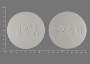 Imprint TEVA 5768 - olanzapine 5 mg