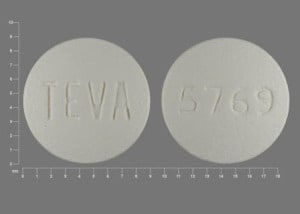 Imprint TEVA 5769 - olanzapine 7.5 mg