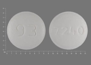 Imprint 93 7240 - risperidone 1 mg