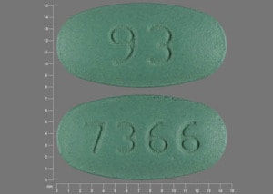 Imprint 93 7366 - losartan 100 mg