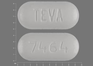 Imprint TEVA 7464 - irbesartan 75 mg