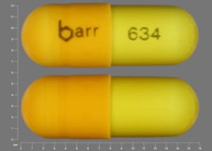 Imprint barr 634 - danazol 100 mg