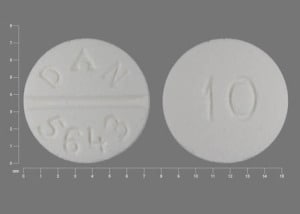 Imprint 10 DAN 5643 - minoxidil 10 mg