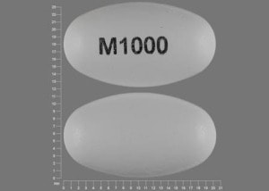 Imprint M1000 - Glumetza 1000 mg