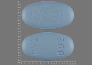 Imprint Pfizer MVC 300 - Selzentry 300 mg
