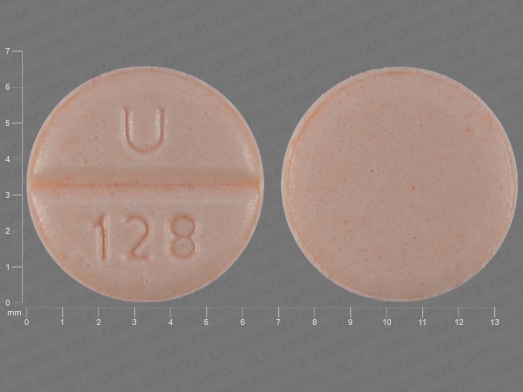 Pill Finder U 128 Orange Round