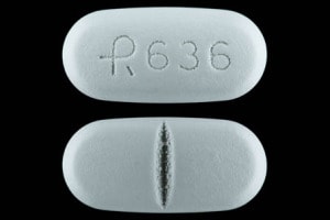 Imprint R636 - gabapentin 600 mg