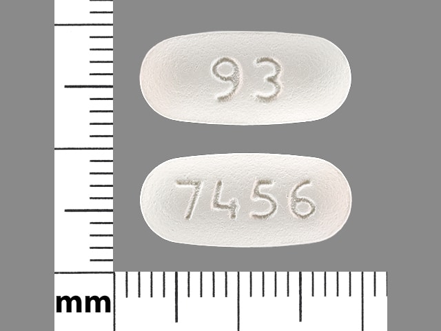 Imprint 93 7456 - glipizide/metformin 2.5 mg / 500 mg