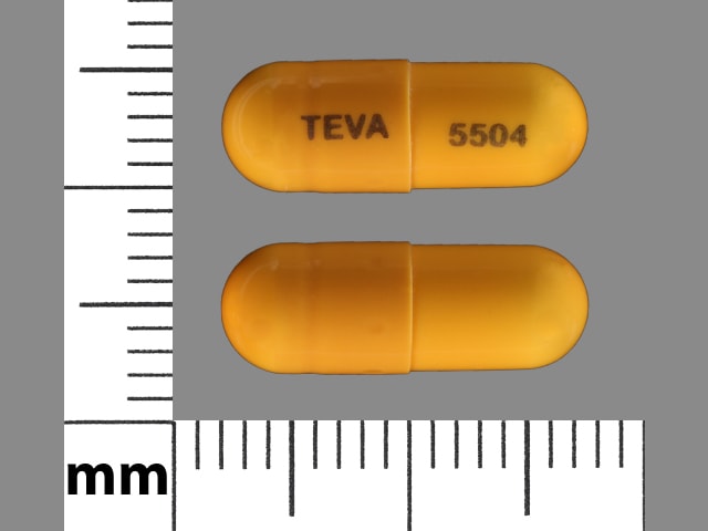 Image 1 - Imprint TEVA 5504 - fluoxetine/olanzapine 25 mg / 6 mg