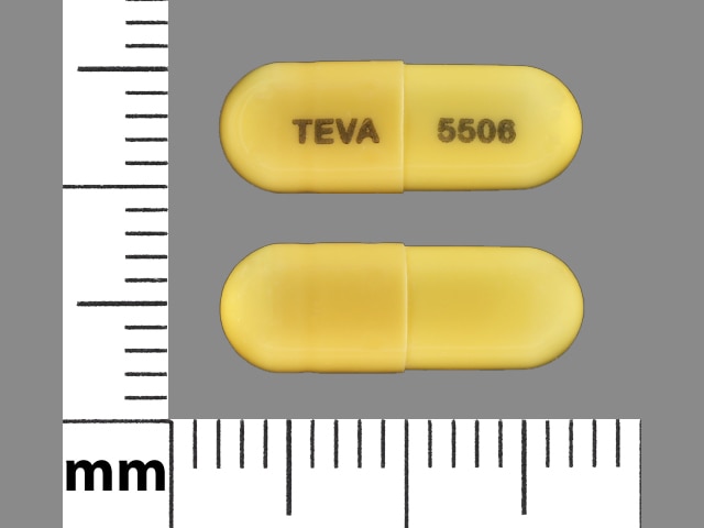 Image 1 - Imprint TEVA 5506 - fluoxetine/olanzapine 25 mg / 12 mg