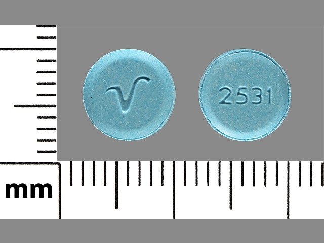 Pill Finder V 2531 Blue Round Medicine Com