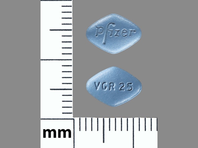 Image 1 - Imprint Pfizer VGR 25 - Viagra 25 mg