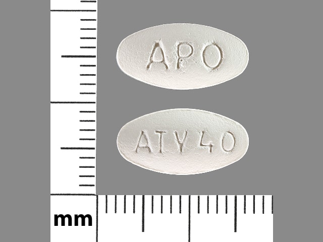 Image 1 - Imprint APO ATV40 - atorvastatin 40 mg