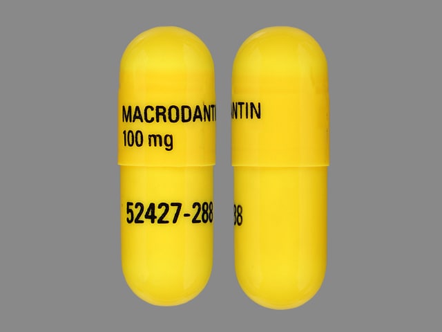 Pill Finder: MACRODANTIN 100 mg 52427-288 Yellow Capsule-shape ...