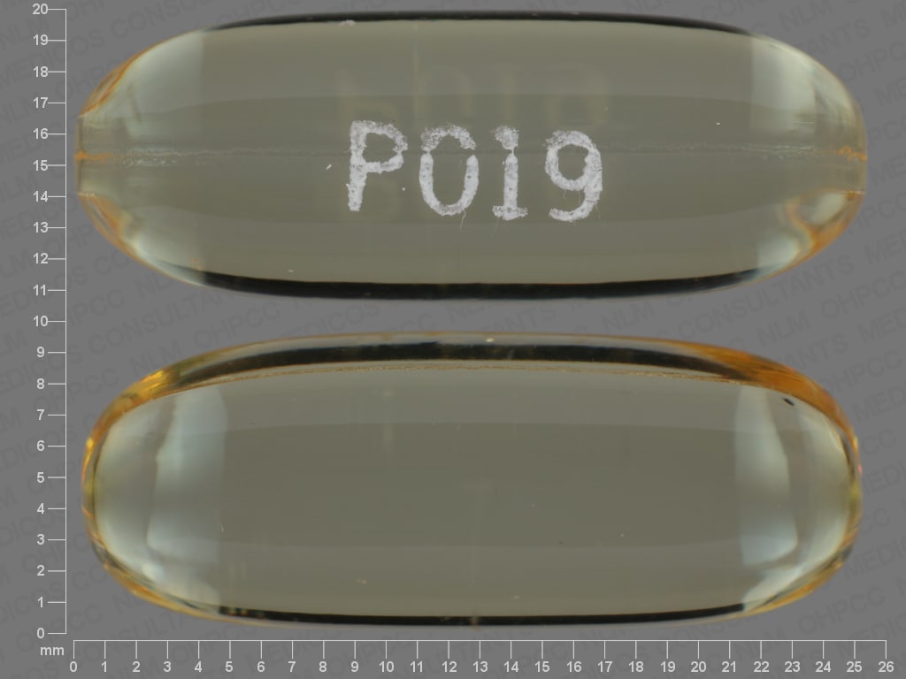 Image 1 - Imprint P019 - omega-3 polyunsaturated fatty acids 1000 mg
