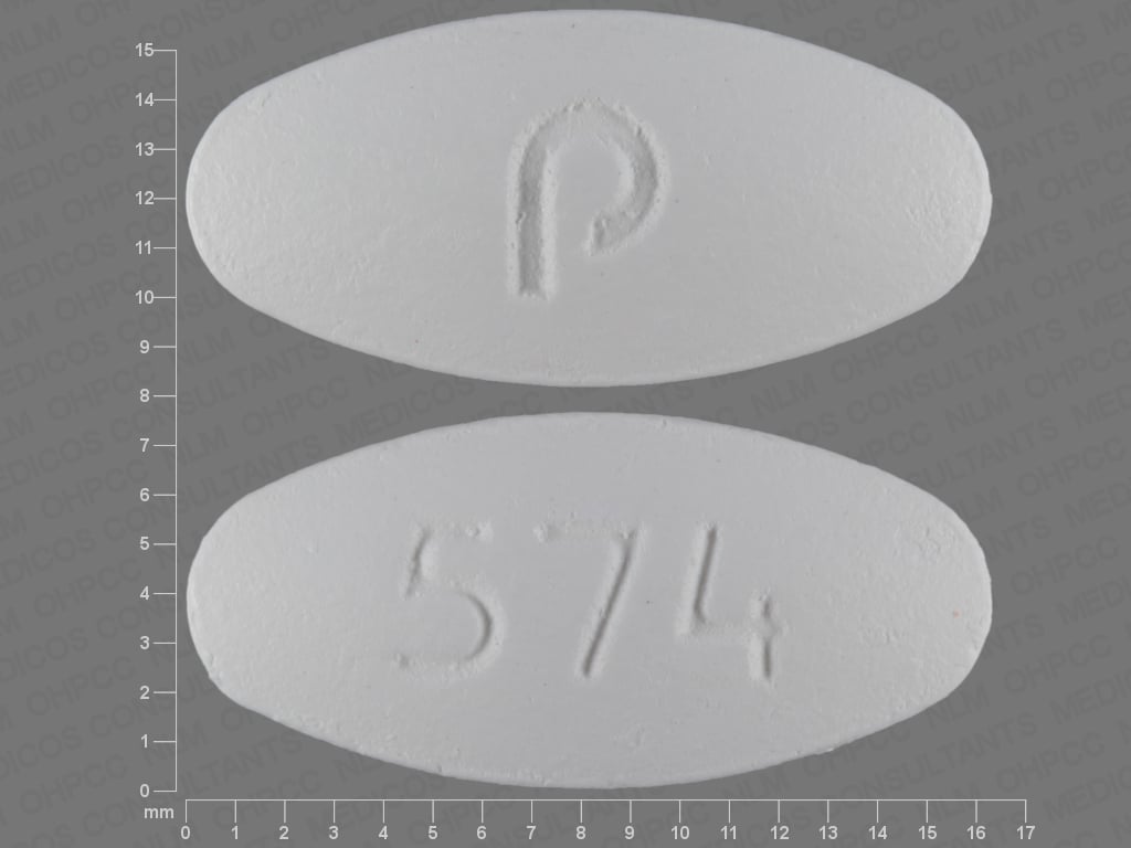 Imprint p 574 - amlodipine/valsartan 5 mg / 160 mg