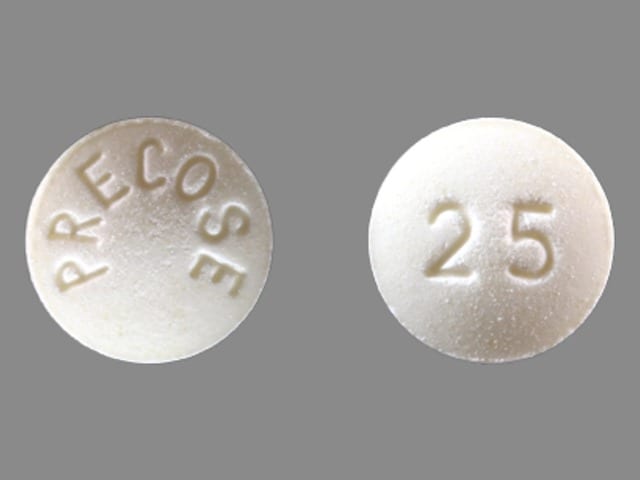 Imprint PRECOSE 25 - Precose 25 mg